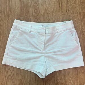 LOFT White Cuffed Shorts - 3" Inseam